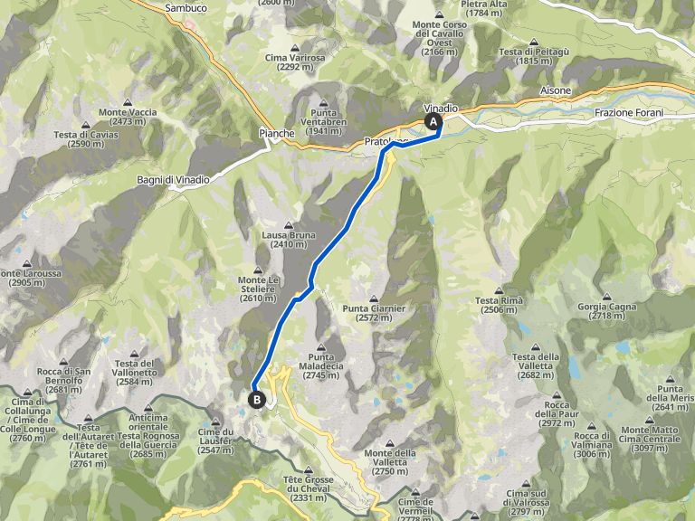 Tappa 4 Da Vinadio al Santuario di Sant'Anna Cammino di Sant'Anna Wanderung Komoot
